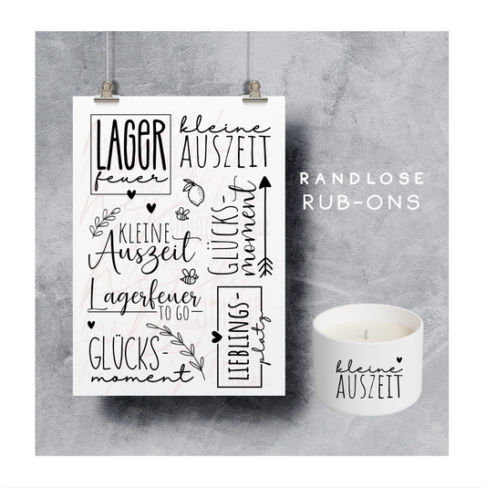 Rub On Aufkleber Lagerfeuer Glücksmoment Sprüche Kerzen Fackeln A5 Warum du unsere Rub-Ons lieben wirst:  ✔ Randloser Premium-Look   ✔ Besondere Haptik   ✔ Präzise Platzierung dank transparenter Trägerfolie  ✔ Wasser- und kratzfest // Hitze- und UV-beständig   ✔ Starke Haftung auf Glas, Keramik, Holz, Raysin u.v.m.  ✔ Langlebig und hochwertig verarbeitet  ✔ Auch gewerblich nutzbar – keine zusätzliche Lizenz nötig