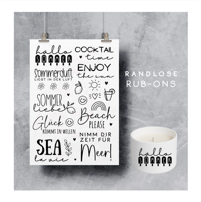 Rub On Aufkleber Sommerliebe A5 Warum du unsere Rub-Ons lieben wirst:  ✔ Randloser Premium-Look   ✔ Besondere Haptik   ✔ Präzise Platzierung dank transparenter Trägerfolie  ✔ Wasser- und kratzfest // Hitze- und UV-beständig   ✔ Starke Haftung auf Glas, Keramik, Holz, Raysin u.v.m.  ✔ Langlebig und hochwertig verarbeitet  ✔ Auch gewerblich nutzbar – keine zusätzliche Lizenz nötig