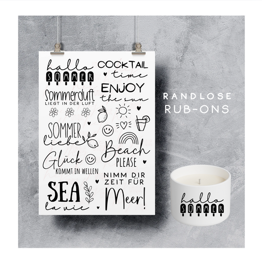 Rub On Aufkleber Sommerliebe A5 Warum du unsere Rub-Ons lieben wirst:  ✔ Randloser Premium-Look   ✔ Besondere Haptik   ✔ Präzise Platzierung dank transparenter Trägerfolie  ✔ Wasser- und kratzfest // Hitze- und UV-beständig   ✔ Starke Haftung auf Glas, Keramik, Holz, Raysin u.v.m.  ✔ Langlebig und hochwertig verarbeitet  ✔ Auch gewerblich nutzbar – keine zusätzliche Lizenz nötig