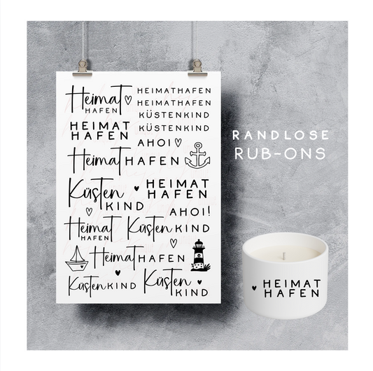 Rub On Aufkleber Heimathafen Küstenkind Maritim Ahoi A5 Warum du unsere Rub-Ons lieben wirst:  ✔ Randloser Premium-Look   ✔ Besondere Haptik   ✔ Präzise Platzierung dank transparenter Trägerfolie  ✔ Wasser- und kratzfest // Hitze- und UV-beständig   ✔ Starke Haftung auf Glas, Keramik, Holz, Raysin u.v.m.  ✔ Langlebig und hochwertig verarbeitet  ✔ Auch gewerblich nutzbar – keine zusätzliche Lizenz nötig