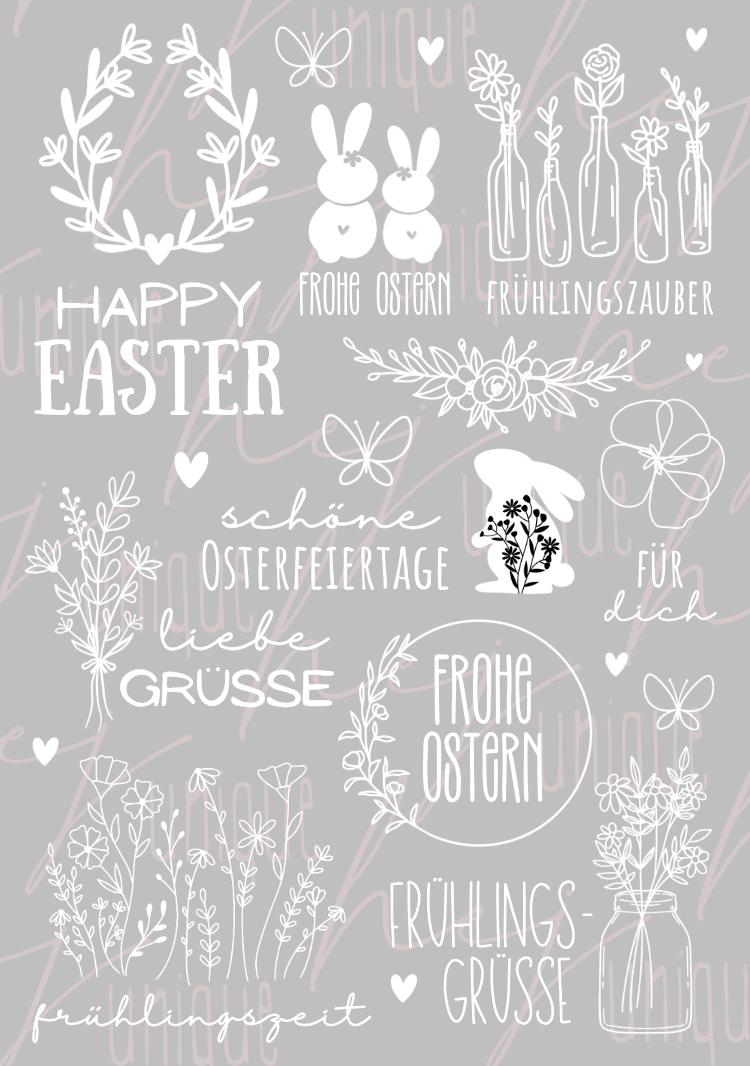 Rub On Aufkleber Frühling Ostern A5 Warum du unsere Rub-Ons lieben wirst:  ✔ Randloser Premium-Look   ✔ Besondere Haptik   ✔ Präzise Platzierung dank transparenter Trägerfolie  ✔ Wasser- und kratzfest // Hitze- und UV-beständig   ✔ Starke Haftung auf Glas, Keramik, Holz, Raysin u.v.m.  ✔ Langlebig und hochwertig verarbeitet  ✔ Auch gewerblich nutzbar – keine zusätzliche Lizenz nötig