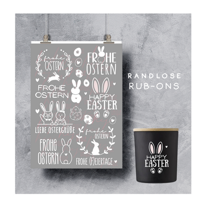 Rub On Aufkleber Ostern A5 DIY Warum du unsere Rub-Ons lieben wirst:  ✔ Randloser Premium-Look   ✔ Besondere Haptik   ✔ Präzise Platzierung dank transparenter Trägerfolie  ✔ Wasser- und kratzfest // Hitze- und UV-beständig   ✔ Starke Haftung auf Glas, Keramik, Holz, Raysin u.v.m.  ✔ Langlebig und hochwertig verarbeitet  ✔ Auch gewerblich nutzbar – keine zusätzliche Lizenz nötig