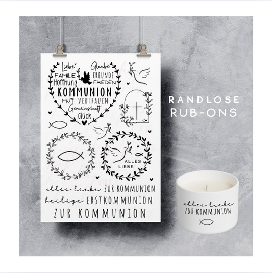 Rub On Aufkleber Kommunion 2 A5