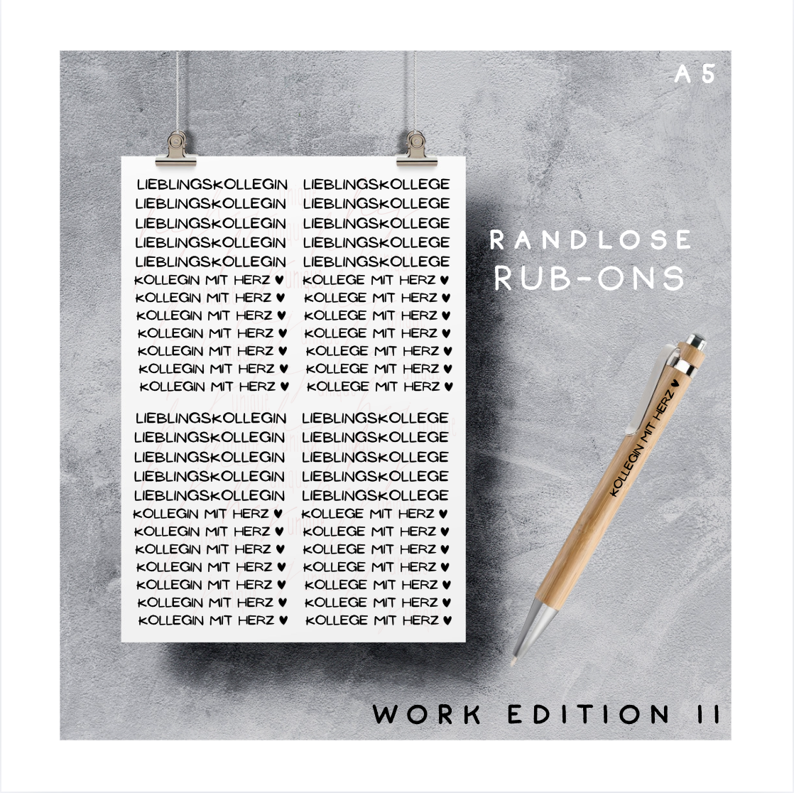 Rub On Aufkleber Kugelschreiber Family Friends& Others Mini zb