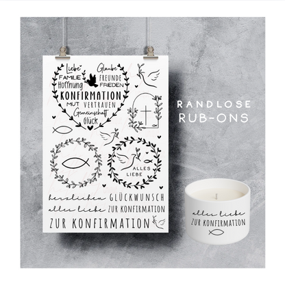 Rub On Aufkleber Konfirmation A5