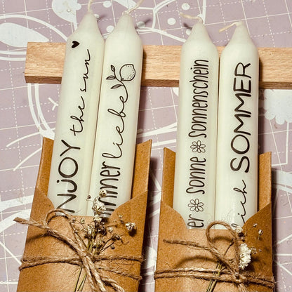 Kerzenfolie Sommer DIY Dekoration