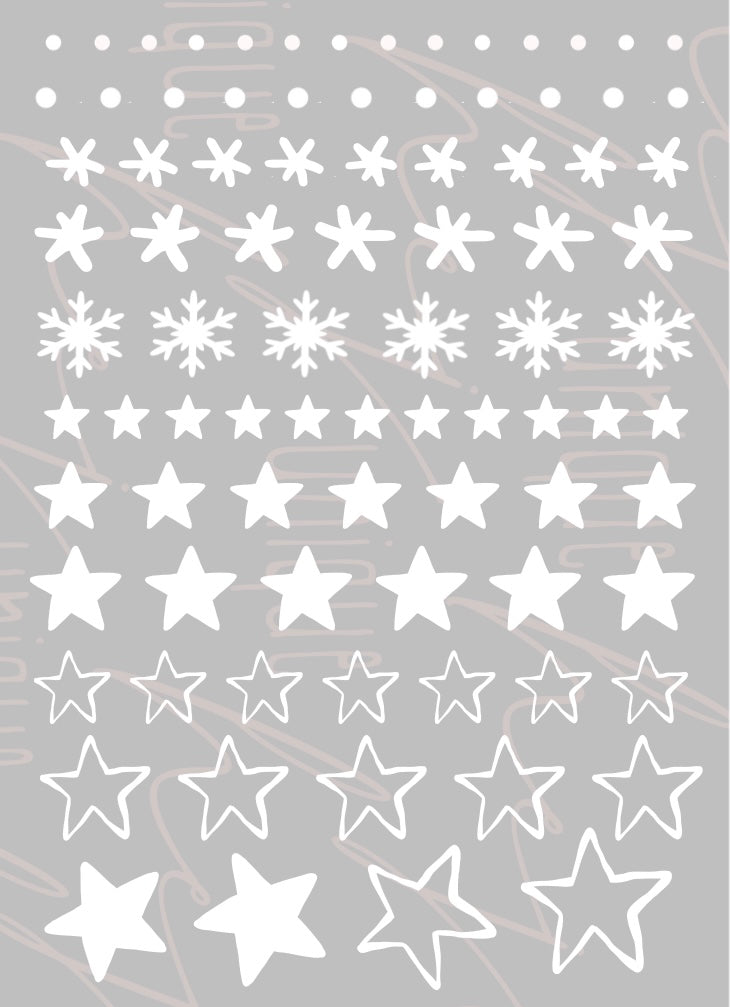 Rub On Aufkleber Sterne weiss A6 Warum du unsere Rub-Ons lieben wirst:  ✔ Randloser Premium-Look   ✔ Besondere Haptik   ✔ Präzise Platzierung dank transparenter Trägerfolie  ✔ Wasser- und kratzfest // Hitze- und UV-beständig   ✔ Starke Haftung auf Glas, Keramik, Holz, Raysin u.v.m.  ✔ Langlebig und hochwertig verarbeitet  ✔ Auch gewerblich nutzbar – keine zusätzliche Lizenz nötig