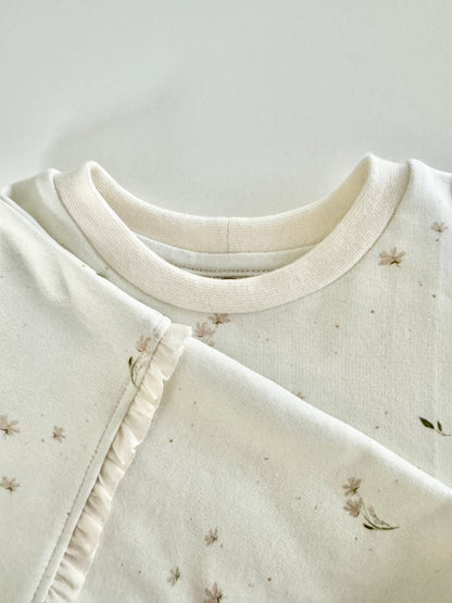 Oversize Pullover tinyflower Bio-Baumwolle Unikat