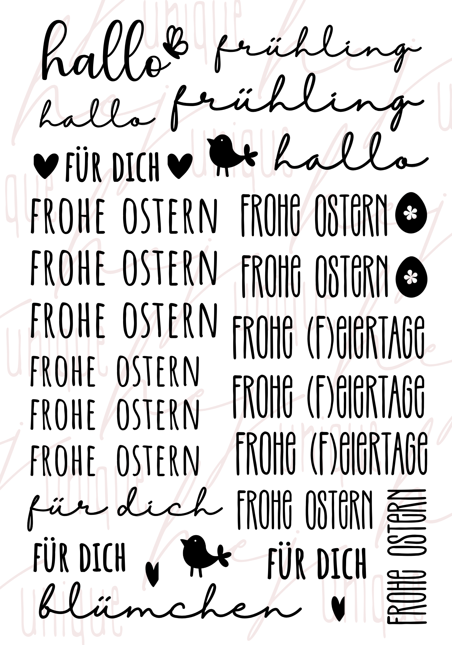 Rub On Aufkleber Schriftzüge Ostern 1.0 A5 Warum du unsere Rub-Ons lieben wirst:  ✔ Randloser Premium-Look   ✔ Besondere Haptik   ✔ Präzise Platzierung dank transparenter Trägerfolie  ✔ Wasser- und kratzfest // Hitze- und UV-beständig   ✔ Starke Haftung auf Glas, Keramik, Holz, Raysin u.v.m.  ✔ Langlebig und hochwertig verarbeitet  ✔ Auch gewerblich nutzbar – keine zusätzliche Lizenz nötig