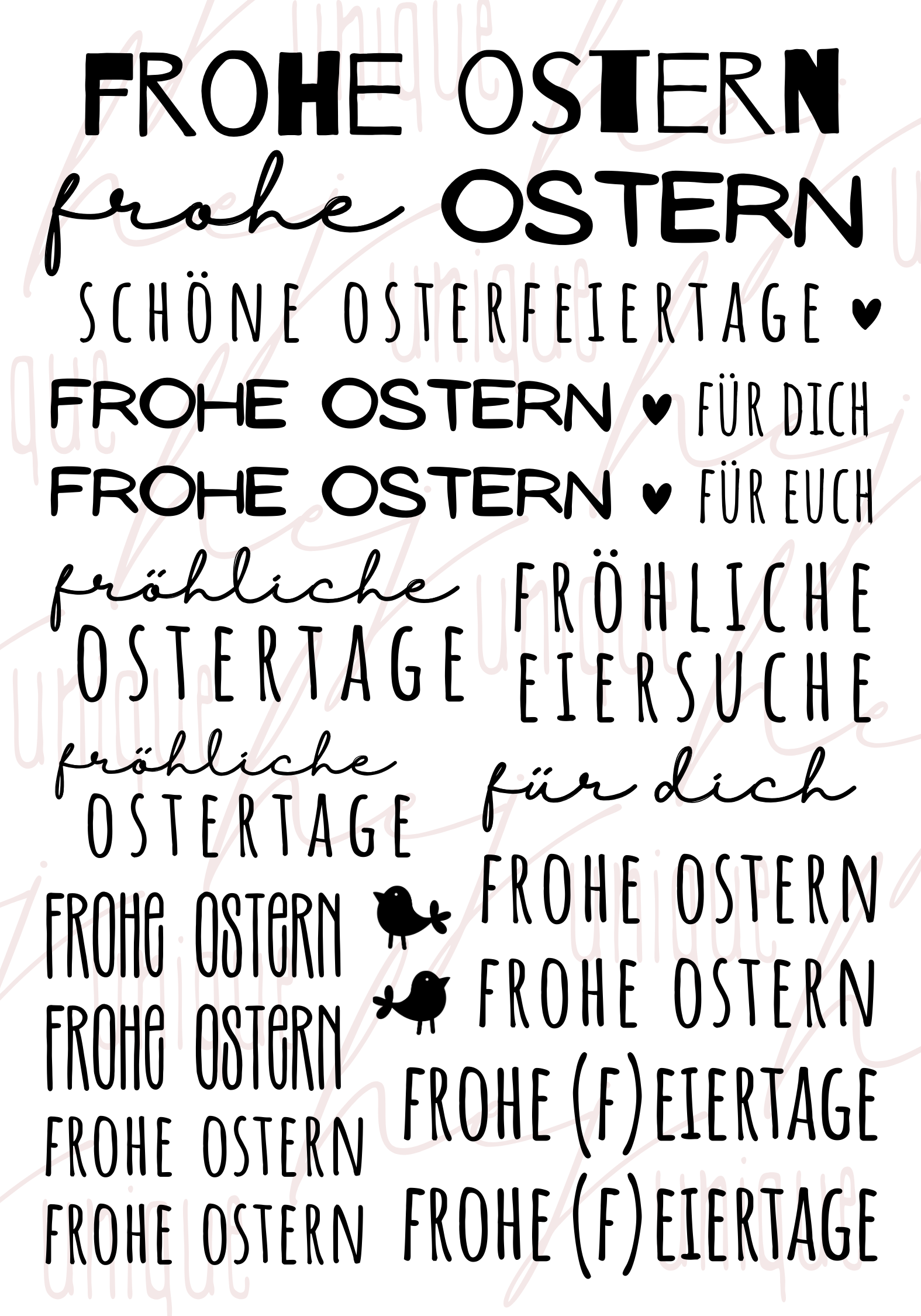 Rub On Aufkleber Schriftzüge Frohe Ostern 2.0 A5 Warum du unsere Rub-Ons lieben wirst:  ✔ Randloser Premium-Look   ✔ Besondere Haptik   ✔ Präzise Platzierung dank transparenter Trägerfolie  ✔ Wasser- und kratzfest // Hitze- und UV-beständig   ✔ Starke Haftung auf Glas, Keramik, Holz, Raysin u.v.m.  ✔ Langlebig und hochwertig verarbeitet  ✔ Auch gewerblich nutzbar – keine zusätzliche Lizenz nötig