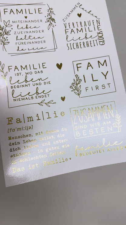 Kerzenfolie Familie Stumpenkerzen Family