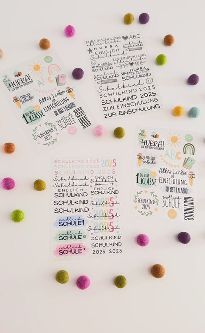 Rub On Aufkleber Schulkind A5