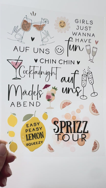 Rub On Aufkleber Prost A5 Premium-Look